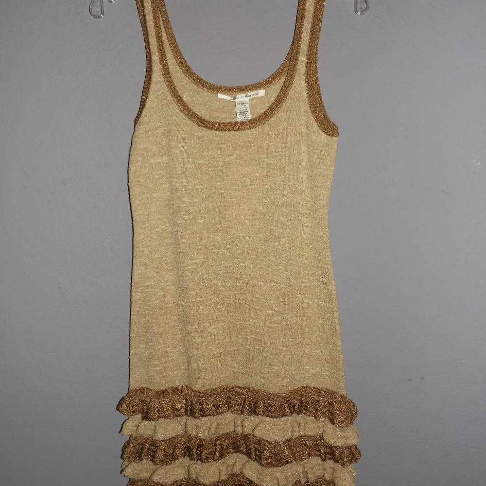 DIANE VON FURSTENBERG SEXY CREAM & GOLD MINI NWT